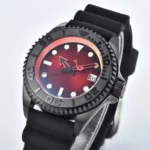 Men's Diver Watch with Red Gradient Dial and Date Function(Three Colors Available) - Image 3