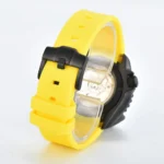 Men's Automatic Skeleton Dive Watch with Yellow Rubber Strap - Image 6