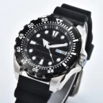 Men's Automatic Diver Watch - Black Dia and Rubber Strap - Image 3