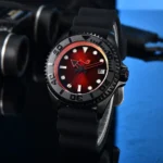 Men's Diver Watch with Red Gradient Dial and Date Function(Three Colors Available) - Image 7