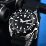 Men's Automatic Diver Watch - Black Dia and Rubber Strap - Image 8