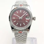 Men's Automatic Watch with Mother-of-Pearl Dial & Fluted Bezel(2 Colors Available) - Image 9