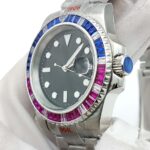 Radiant Blue & Pink Sapphire Bezel Automatic Watch - Image 5
