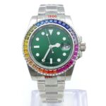 Luxury Rainbow Gemstone Diver Watch