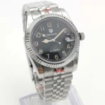 Men's Automatic Watch with Black Dial & Jubilee Bracelet - Image 4