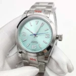 Men's Automatic Diver Watch with Mint Green Dial - Image 6