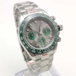 Men's Automatic Chronograph Watch - Green Bezel & Dial - Image 4