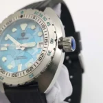 Men's Blue Mosaic Dial Automatic Watch - Image 5