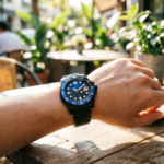 Midnight Navigator: Dual-Time Zone Automatic Watch - Image 8
