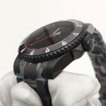 Men's Diver Watch with Rotating Bezel - Black Dial & Stainless Steel Strap - Image 6