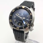 Men's Automatic Watch - Black Dial with Luminous Markers & Rubber Strap - Image 3