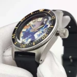 Men's Automatic Dive Watch with Wave Art Dial - Image 6