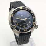 Men's Automatic Watch - Black Dial with Luminous Markers & Rubber Strap - Image 4