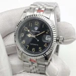 Men's Automatic Watch with Black Dial & Jubilee Bracelet - Image 6
