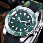 Tactical Green Diver Automatic Watch – Green Dial with Camo Strap - Image 2