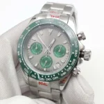 Men's Automatic Chronograph Watch - Green Bezel & Dial - Image 6
