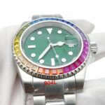 Luxury Rainbow Gemstone Diver Watch - Image 4