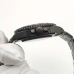 Men's Diver Watch with Rotating Bezel - Black Dial & Stainless Steel Strap - Image 7