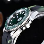 Tactical Green Diver Automatic Watch – Green Dial with Camo Strap - Image 3
