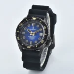 Vintage-Inspired Diver Watch - Blue Dial & Gold Accents - Image 4