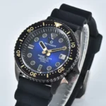 Vintage-Inspired Diver Watch - Blue Dial & Gold Accents - Image 3