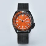 Diver Automatic Watch - Orange Dial & Black Bezel