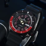 Tactical Diver Watch - Black Dial & Red Accents - Image 7