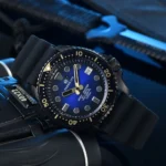 Vintage-Inspired Diver Watch - Blue Dial & Gold Accents - Image 9