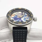 Men's Automatic Dive Watch with Wave Art Dial - Image 8