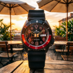 Tactical Diver Watch - Black Dial & Red Accents - Image 8