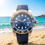 Ocean Master Diver: Automatic Men's Watch with Blue Sunburst Dial(Four Colors Available) - Image 17