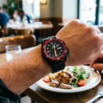 Men's Automatic Dive Watch - Black Dial with Red Accents - Image 2