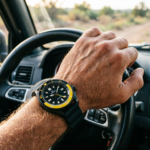 Men's Automatic Dive Watch - Black Dial with Yellow Accents - Image 2