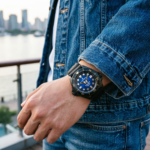 Vintage-Inspired Diver Watch - Blue Dial & Gold Accents - Image 10
