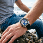 Men's Automatic Dive Watch with Wave Art Dial - Image 2