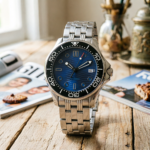 8215 Deep Blue Wave Dial Watch - Image 7