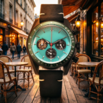 Men's Chronograph Watch with Dragon Motif and Teal Dial(Two Colors Available） - Image 9