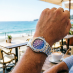 Men's Rainbow Gradient Dial Automatic Watch - Stainless Steel Luxury Sport Timepiece(Two Colors Available) - Image 3