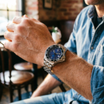 8215 Deep Blue Wave Dial Watch - Image 2