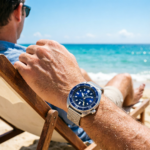 Men's Automatic Watch - Blue Dial with Date Display & Mesh Bracelet - Image 2