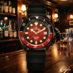 Vintage-Inspired Automatic Dive Watch - Red Gradient Dial & Black Case - Image 6
