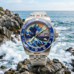 Men's Automatic Watch with "Great Wave" Art Dial & Blue Bezel - Image 13