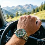 Men's Automatic Chronograph Watch - Green Bezel & Dial - Image 2