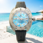 Men's Blue Mosaic Dial Automatic Watch - Image 10