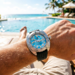 Men's Blue Mosaic Dial Automatic Watch - Image 2