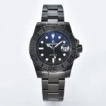 Midnight Blue Automatic Diver – Black Steel Sport Watch