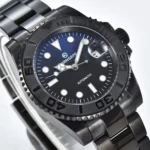 Midnight Blue Automatic Diver – Black Steel Sport Watch - Image 2