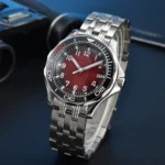 Red "Snake Skin" Dial & Black Ceramic Bezel Watch - Image 6