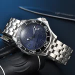 8215 Deep Blue Wave Dial Watch - Image 6