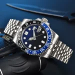 Blue & Black "Batman" Bezel & Jubilee Bracelet Watch - Image 5